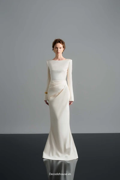 Đầm dự tiệc: VESPER DRESS (Form classic, Lụa 2 mặt, May đo)