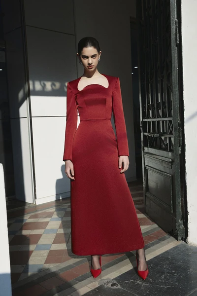 Đầm dự tiệc: ROSA DRESS - Feeling like a lady in red. (Lụa 2 mặt, May đo).