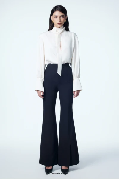 Quần nữ cao cấp: PALOMA TROUSERS (quần cạp cao, ống vảy xẻ trước, may đo)