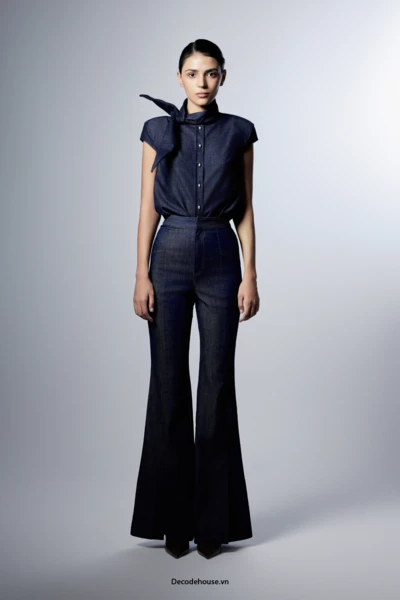 Quần denim nữ: ROGUE TROUSERS (quần ống loe cổ điển, denim cao cấp, may đo)